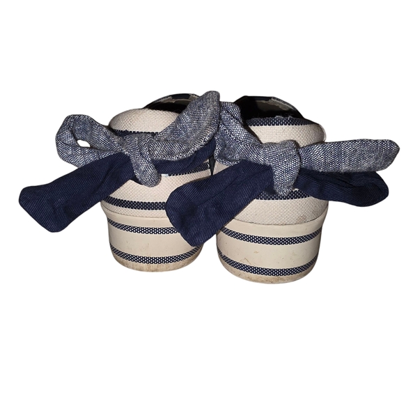 Toms Chambray Platform Boardwalk Sneakers - Size 8 - Picture 3 of 8